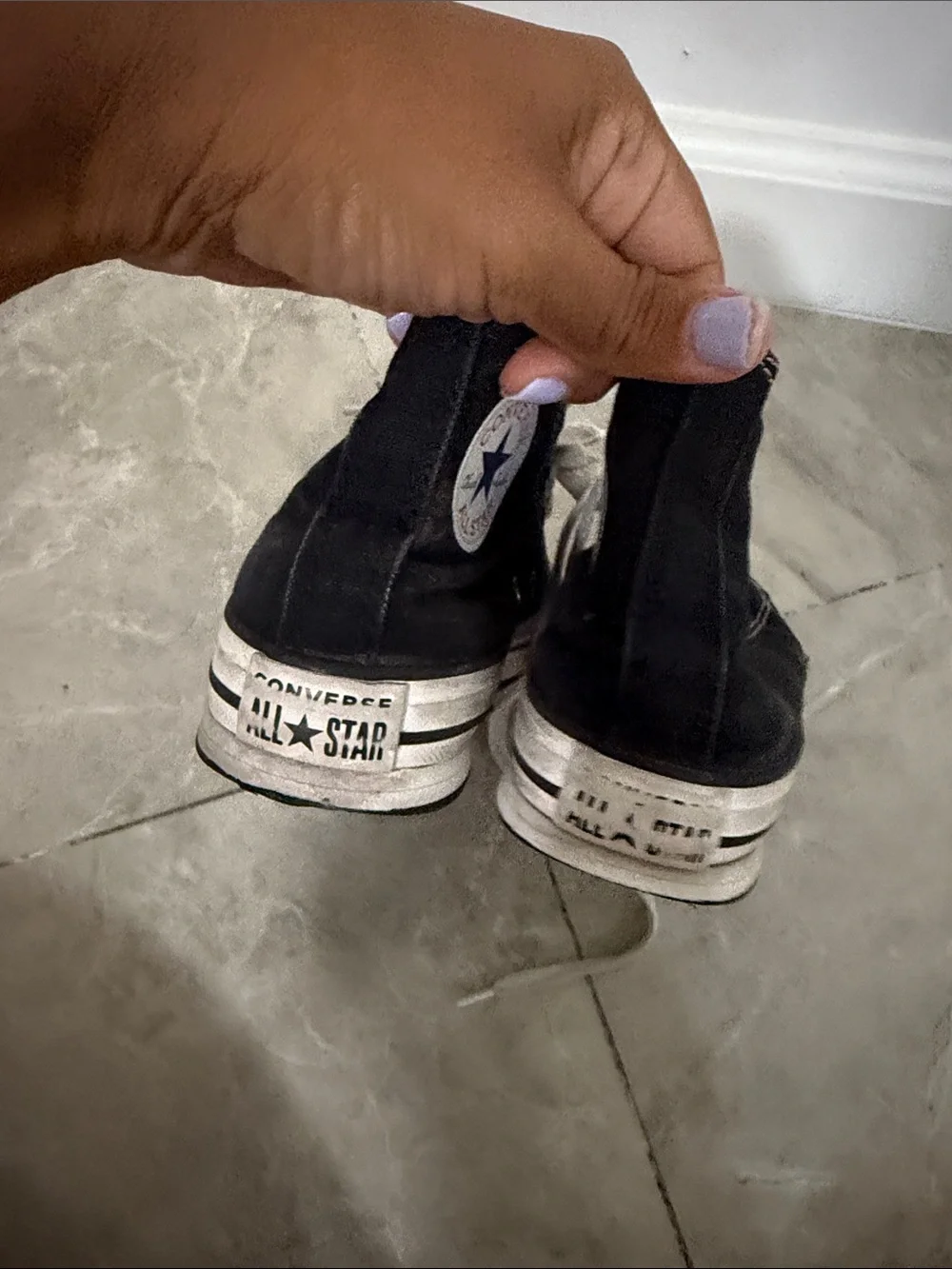 Converse Kids Black High-Top Sneakers with White Accents
